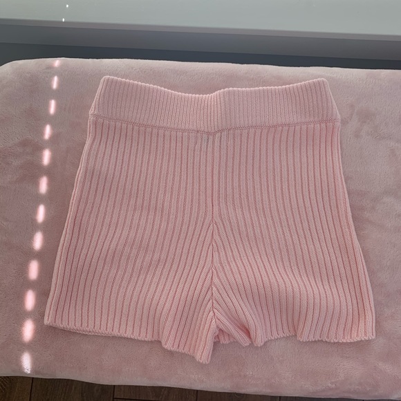 Pink rib shorts/ high waist * never worn* - Picture 5 of 5